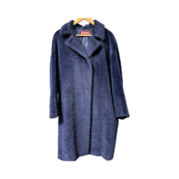 Navy Original MaxMara coat – alpaca and wool blend