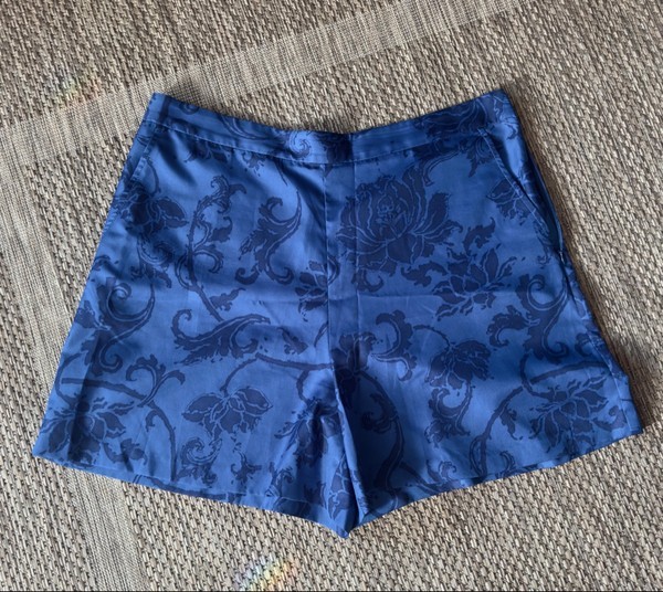 Blue patterned shorts