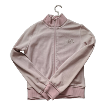 Pink velour track jacket