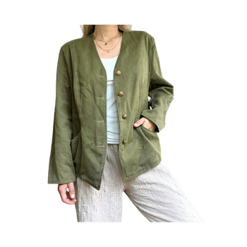 Olive green perfect jacket size M