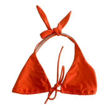Victoria’s Secret Neon Orange Triangle Bikini Top Size M Tie Up