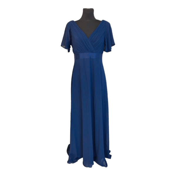 Blue chiffon maxi dress