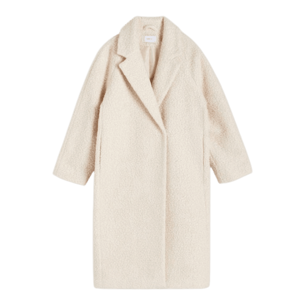 Cream bouclé coat