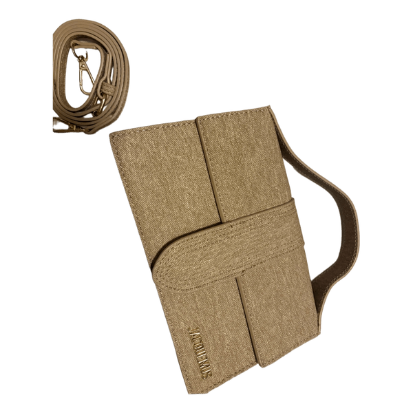 Beige Jacquemus axelremsväska