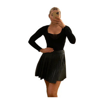 Zara black long sleeve blouse shirt new with tags S 36 