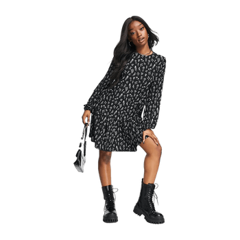 Soft touch tiered mini dress