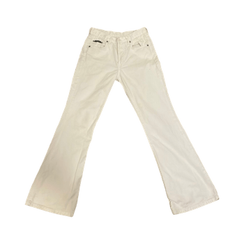 Valkoiset midwaist bootcutfarkut