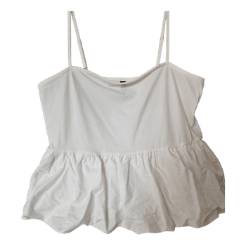 White peplum top