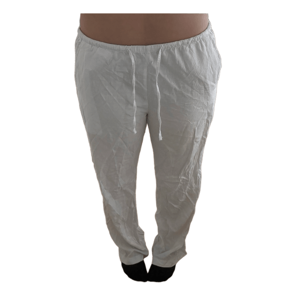 White drawstring trousers