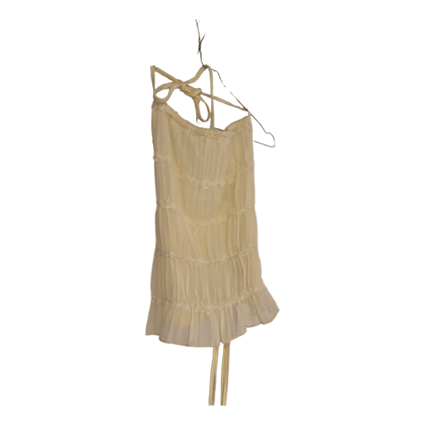Cremefarvet halterneck top