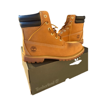 Timberlandin (kerran käytetty) Vaaleat nahkasaappaat