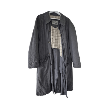 Bugatti harmaan ruskea pitkä trenssi