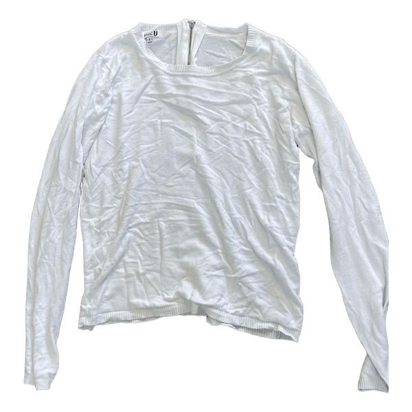 White long sleeve top