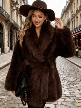 Faux fur coat