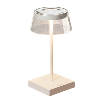White table lamp Scilla USB