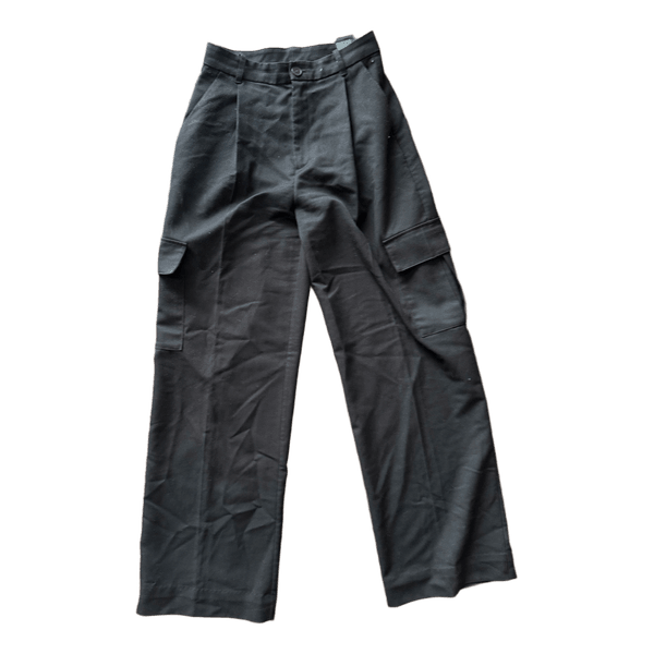 Black cargo trousers