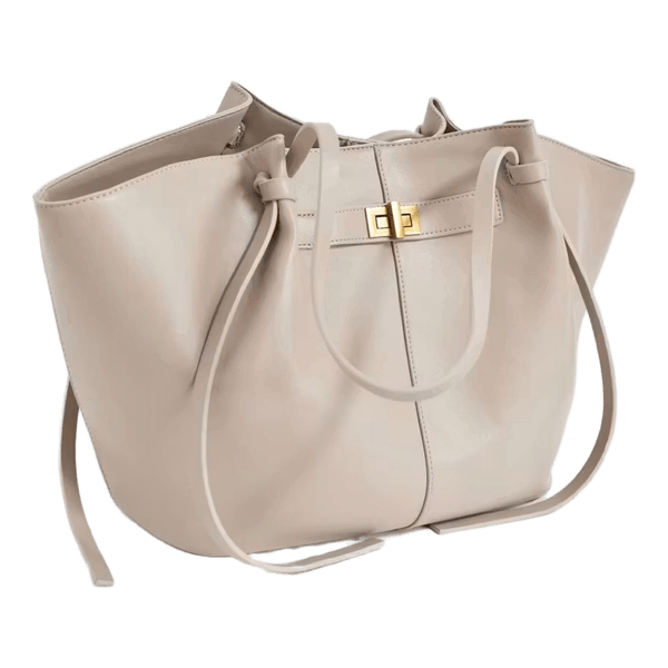 Beige tote bag
