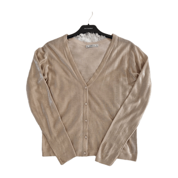 Beige knitted cardigan