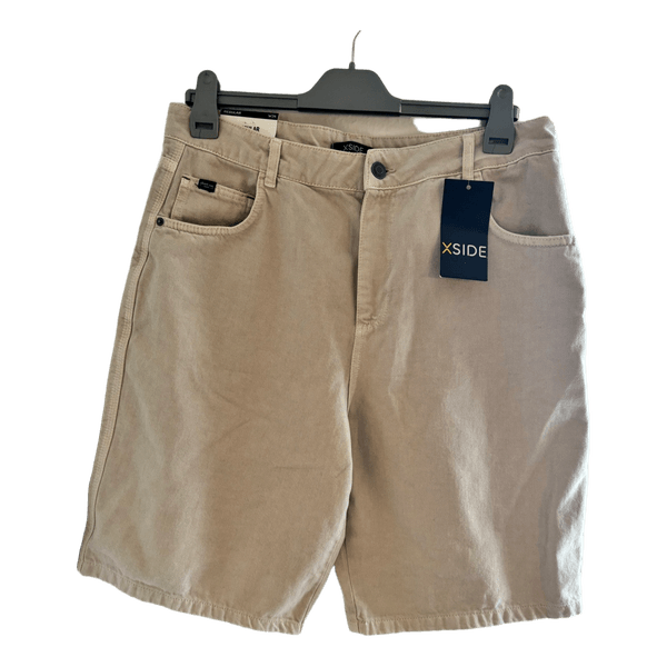 Beige denim shorts