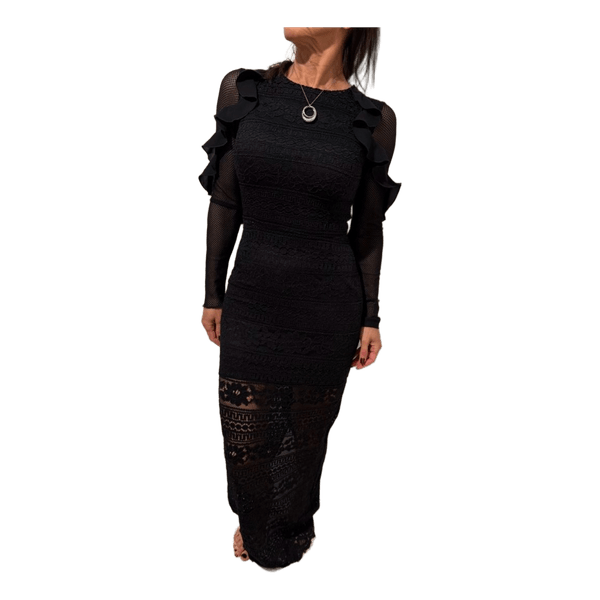 Black lace maxi dress