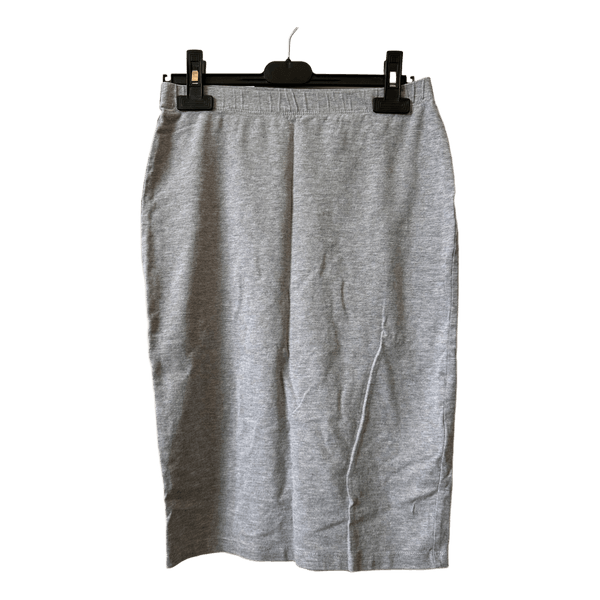 Grey jersey midi skirt
