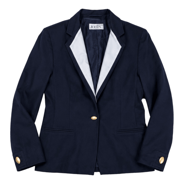 Navy blazer with contrast lapels