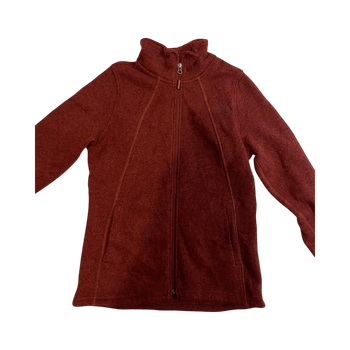 Burgundy fleece zip jacket