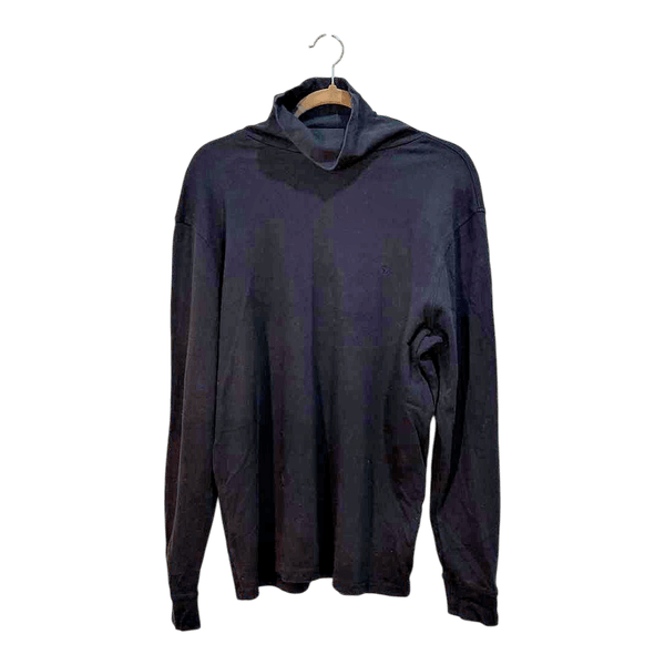 Black cotton turtleneck