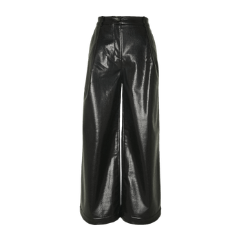 Black croco trousers