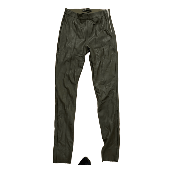 Grønne leggings i imiteret læder