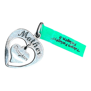 Vintage 925 Silver Mother & Daughter Heart Pendant | Meaningful Gift