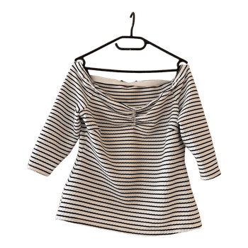 Striped off-shoulder top