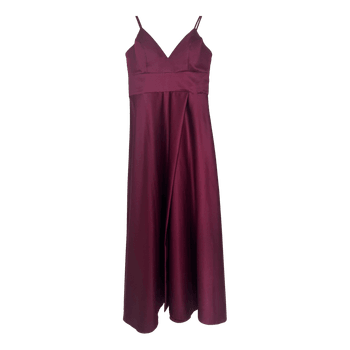 Burgundy satin formal dress