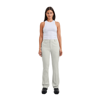 Beige straight trousers