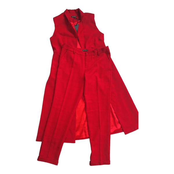 Red long waistcoat set