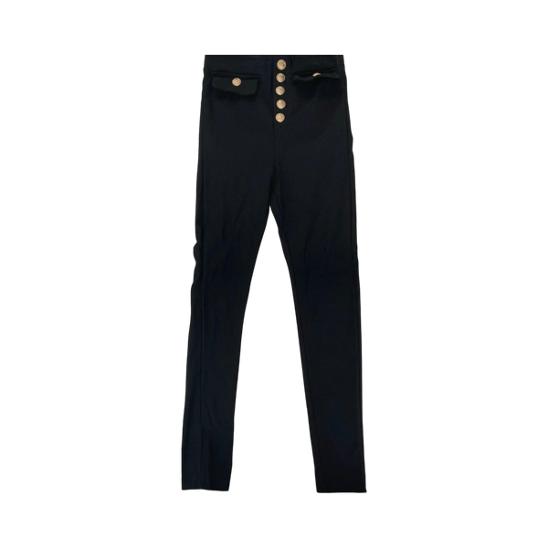 High waist button trousers