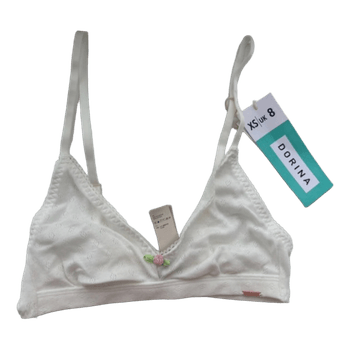 White bralette with flower