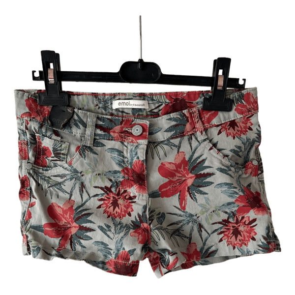 Floral cotton shorts