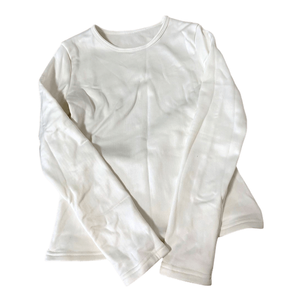 Cream long-sleeved top