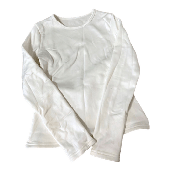 Cream long-sleeved top
