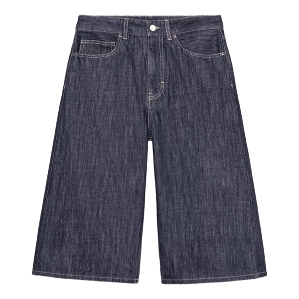 Mørkeblå denim shorts