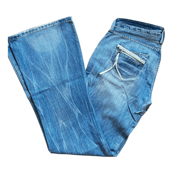 low waist flared farkut
