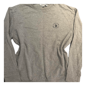 Grey crew neck sweatshirt