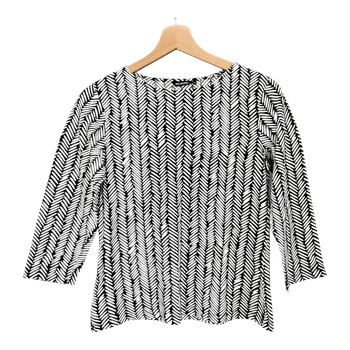 Marimekko Graphic Cotton Blouse – Scandinavian Minimalist Nordic Style