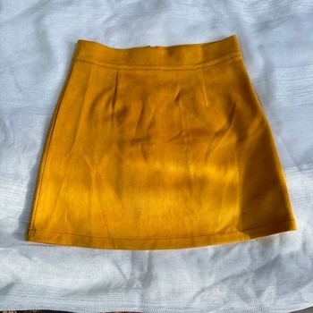 Yellow mini skirt