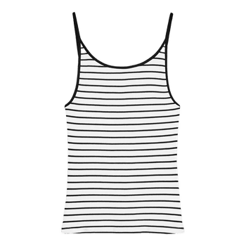 Stribet ribstrikket top