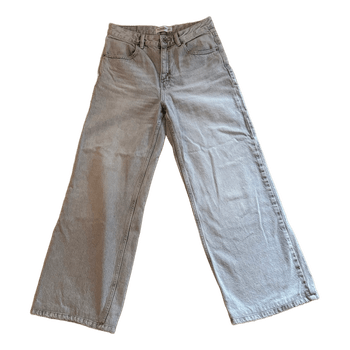 Grey wide leg jeans