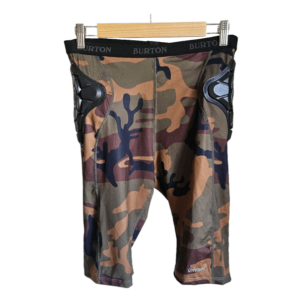 Burton Kids G-Form Total Impact Shorts Youth XL 165/84 DryRide Camo Snowboard Ski