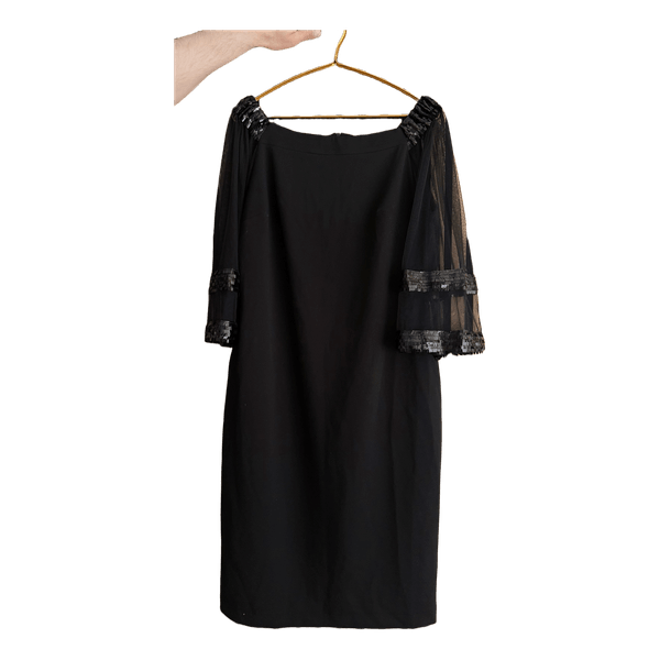 Black midi dress