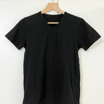 Black V-neck T-shirt